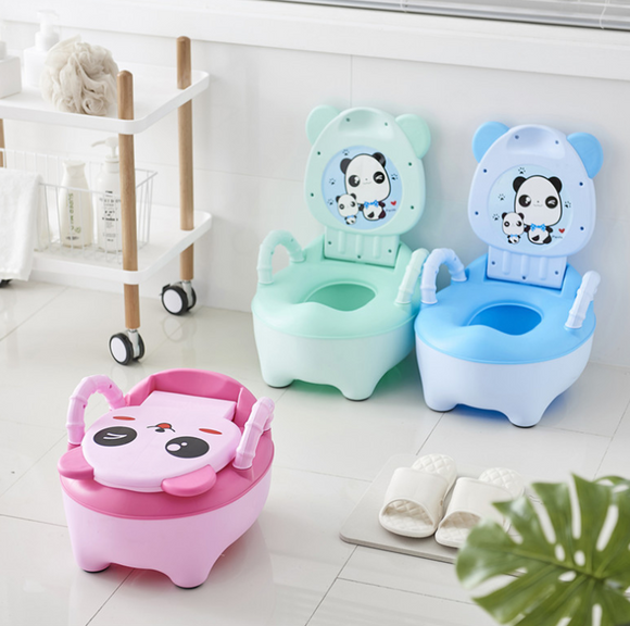 Children's Potty Baby Toilet Seat Back Portable Comfortable Basin