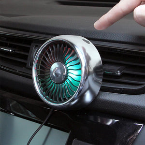 Multi-function Mini Electric Car Fan Car Air Conditioning 360 Degree Rotating Cooling Circulator 12V 3 Speed Cooler White