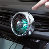 Multi-function Mini Electric Car Fan Car Air Conditioning 360 Degree Rotating Cooling Circulator 12V 3 Speed Cooler White