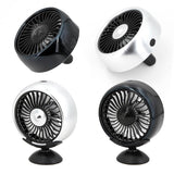 Multi-function Mini Electric Car Fan Car Air Conditioning 360 Degree Rotating Cooling Circulator 12V 3 Speed Cooler White